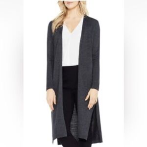 Vince Camuto Women's Small Gray‎ Long Duster Button Front Cardigan Sweater (160)